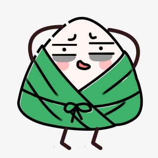端午节习俗物件小萌物粽子惊恐