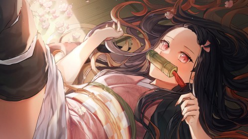 《鬼灭之刃》祢豆子高清动漫壁纸