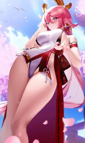 《原神》八重神子5k手机壁纸