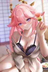 《原神》八重神子5k手机壁纸