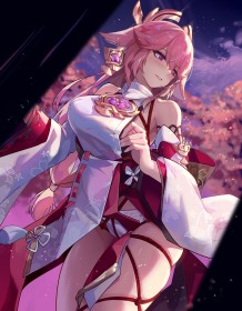 《原神》八重神子6k手机壁纸