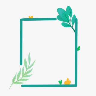 大暑清新植物文字框手绘插图