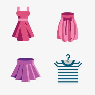 美丽女士服装裙子免扣素材
