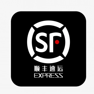黑色矩形顺丰速运应用LOGO图标