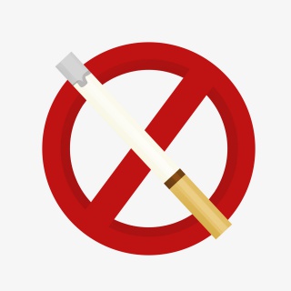 红色禁烟的标志
