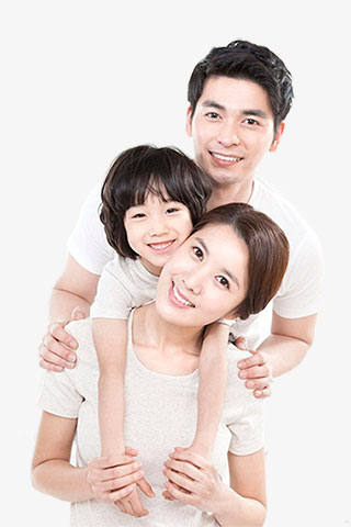 创意合成温馨的一家人