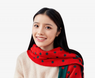 居家圣诞美女