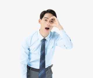 青年男性搞怪