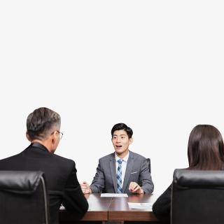 青年男性求职面试