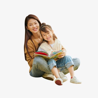 温馨母女读书
