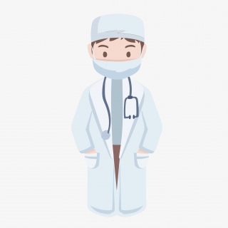 帅气的医生装饰插画