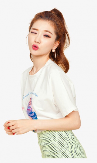 开心的美女人物素材