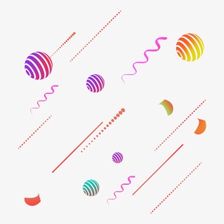 创意几何双十一电商漂浮元素设计
