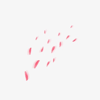母亲节红色水彩漂浮花瓣