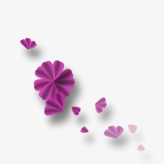 紫色素雅花瓣PNG素材
