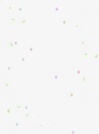 绿色清新花瓣漂浮素材