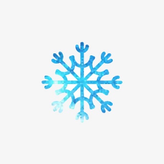 精美蓝色雪花图案png元素