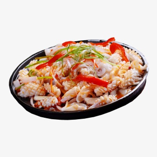 铁板香辣鱿鱼花