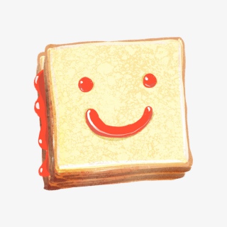 美食番茄笑脸吐司面包