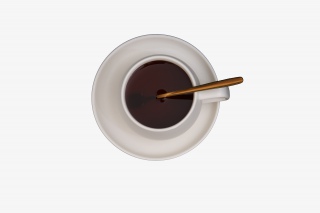 白色咖啡杯侧拍免抠素材