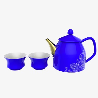 仿真陶瓷茶壶免抠元素