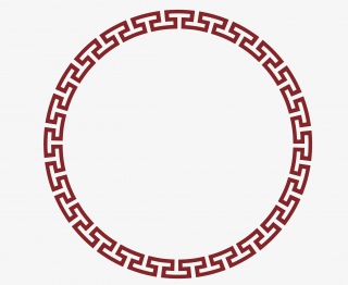 中国风中式圆框圆形边框