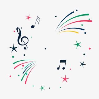 音乐烟花边框