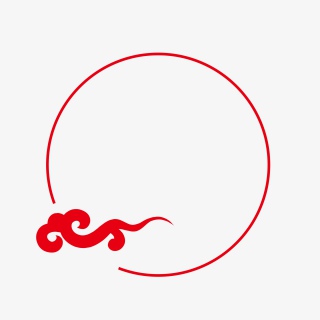 中国风传统方形圈环底纹祥云边框