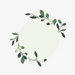 春天小清新绿色植物叶子花边边框
