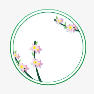春天桃花边框元素素材设计