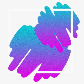 油画炫彩质感渐变边框png