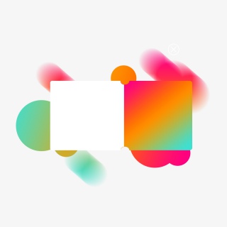 炫彩流体荧光标签边框png
