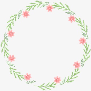粉色小花森系手绘边框