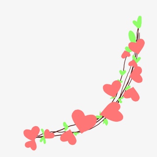 爱心花环边框纹理png