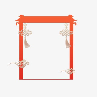 春节门框过年祥云灯笼过年装饰框