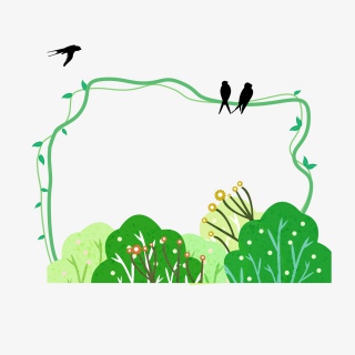 春天春节清明节装饰植物边框元素燕子