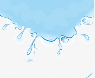 蓝色液体泼溅