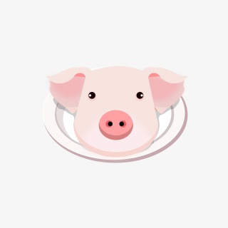 清明祭祀食物猪头肉矢量免抠