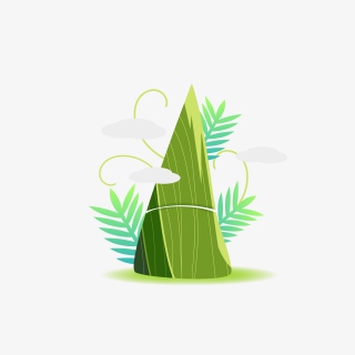绿色的长粽子