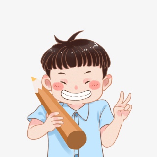 六一儿童节拿着笔的小男生