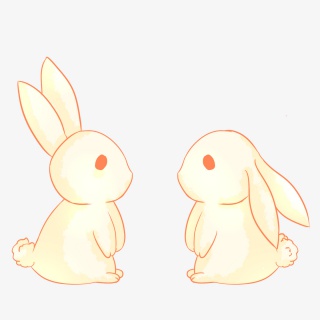 手绘可爱玉兔插画中秋