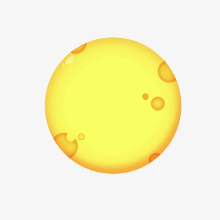 中秋节橙黄圆月手绘中秋