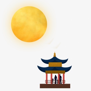 中秋打灯笼赏月合家欢