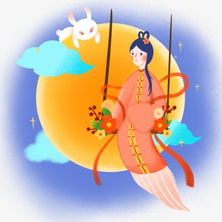 中秋嫦娥仙女古典仙子玉兔八月十