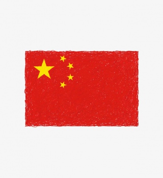 手绘五星红旗