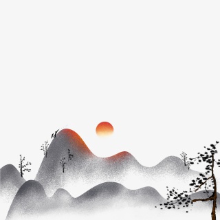 水墨山纹背景图
