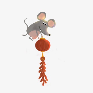 拿着鞭炮的老鼠