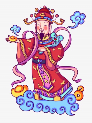 喜庆财神爷年画