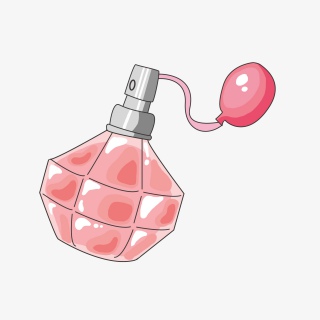 粉色美妆香水插画