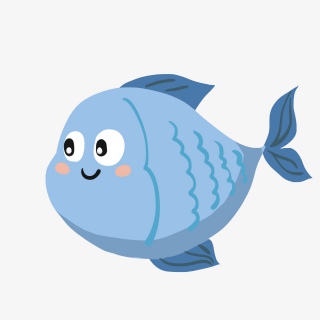 鱼点缀海洋环境蓝色可爱